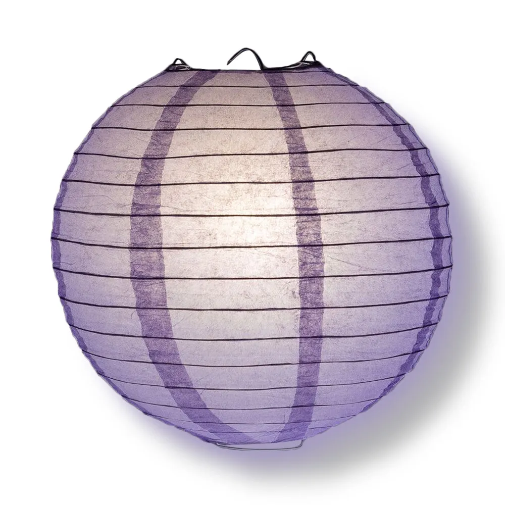 12-PC Lavender Paper Lantern Chinese Hanging Wedding & Party Assorted Decoration Set, 12/10/8-Inch