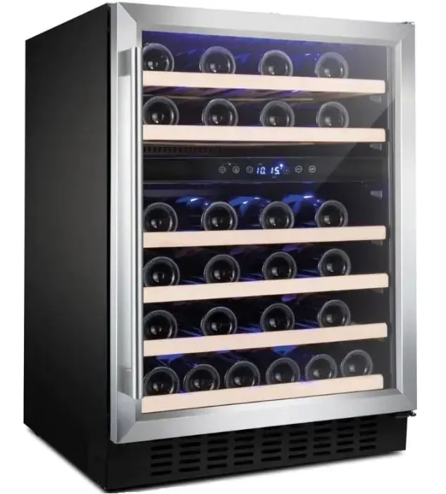 Amica AWC600SS Freestanding 60cm Dual Temperature Wine Cooler