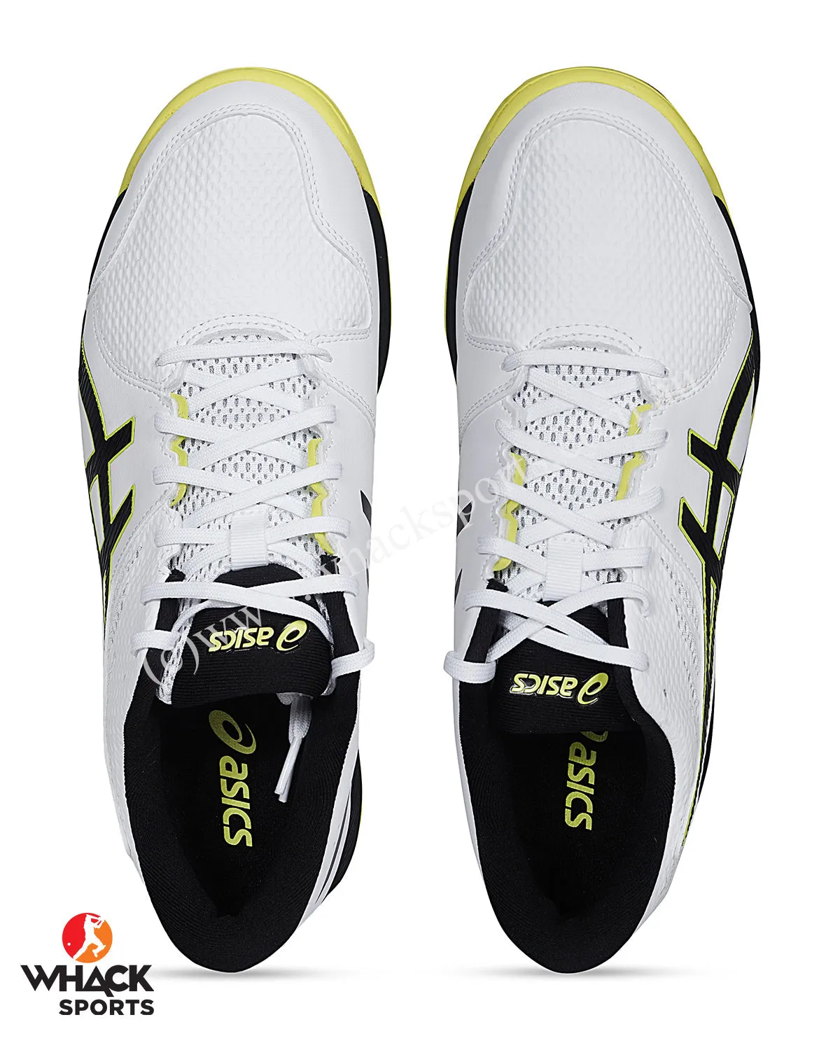 ASICS Gel Peake - Rubber Cricket Shoes - White/Glow Yellow