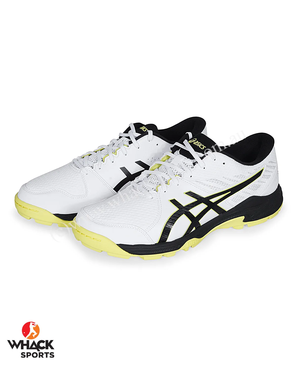 ASICS Gel Peake - Rubber Cricket Shoes - White/Glow Yellow