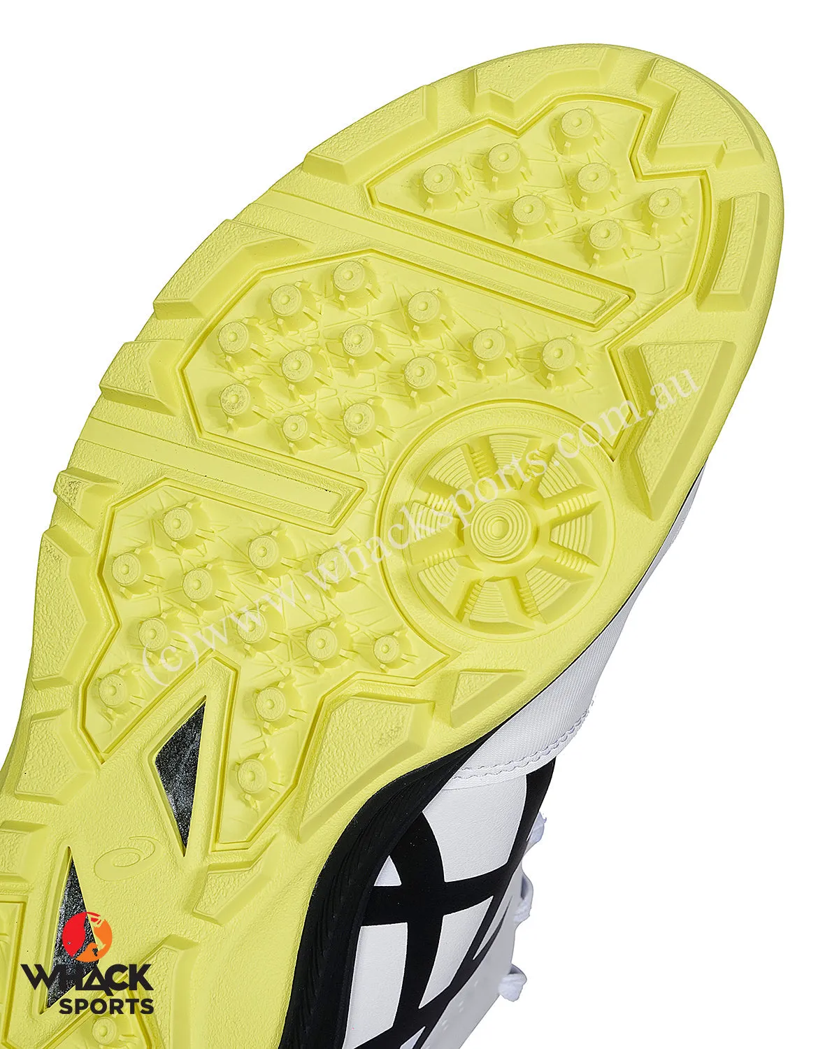 ASICS Gel Peake - Rubber Cricket Shoes - White/Glow Yellow