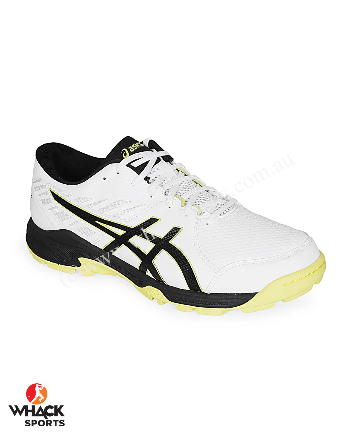 ASICS Gel Peake - Rubber Cricket Shoes - White/Glow Yellow