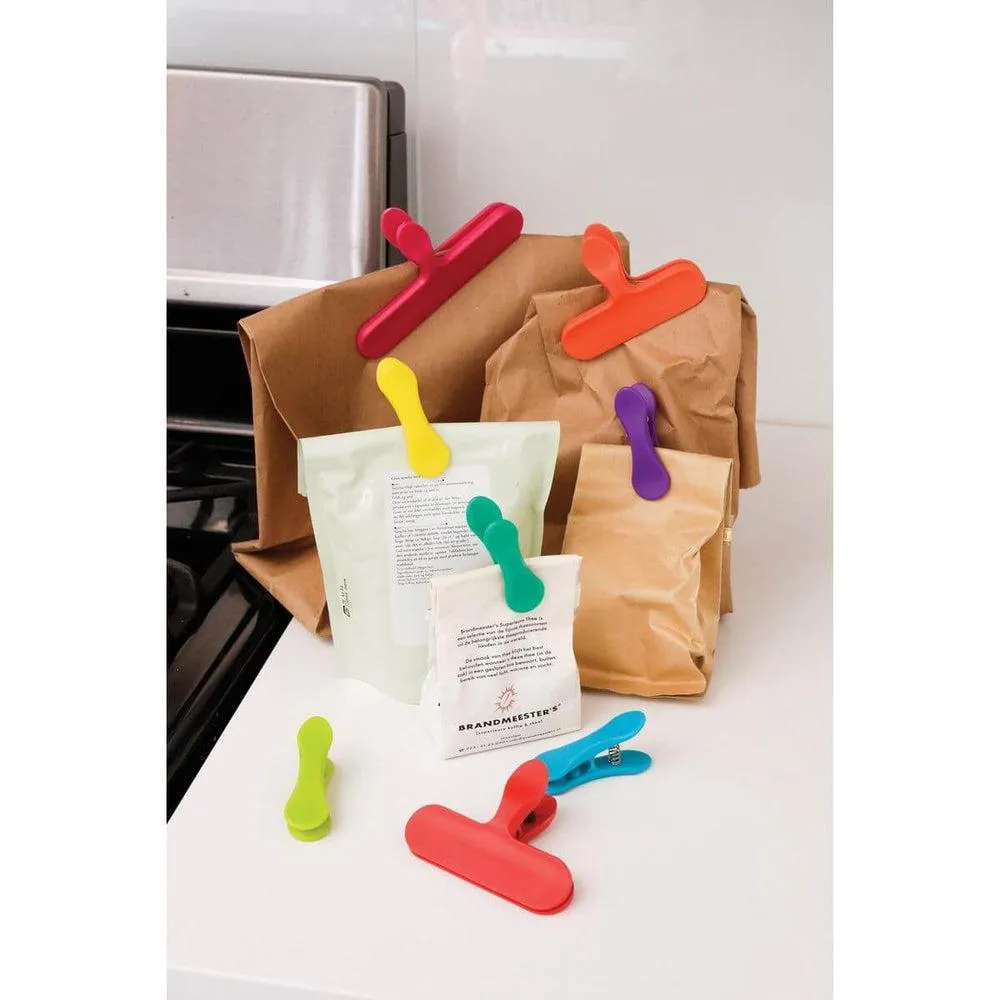 Assorted Rainbow Bag Clips 8 Pack