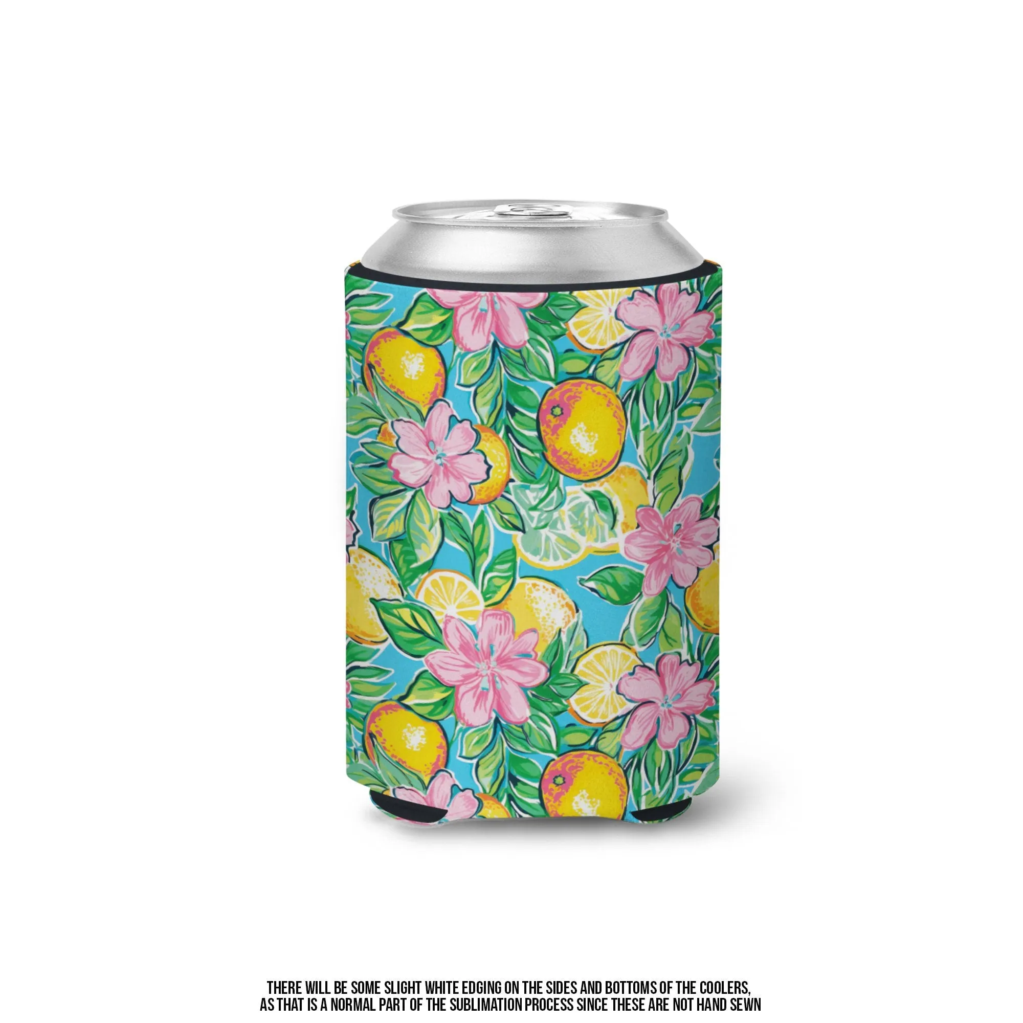 bright pattern tropical can coolers simple fun can coolies for summer trips and pools fun coolies floral lemon can coolers