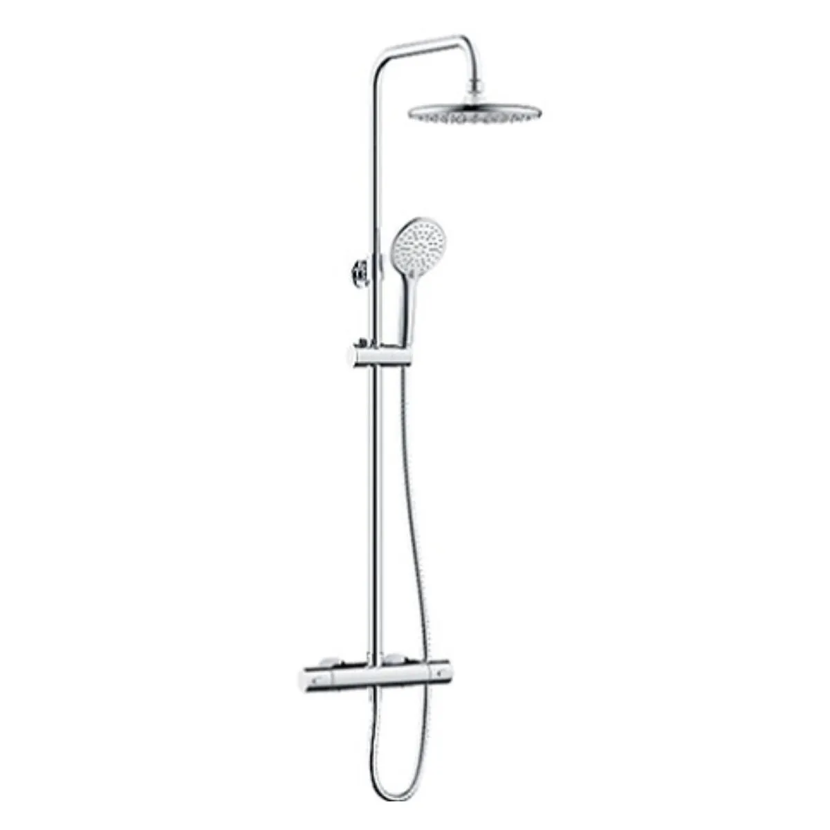 Bristan Buzz Rigid Riser Bar Shower Mixer in Luminance Chrome - BUZ2 SHXDIVCTFF C