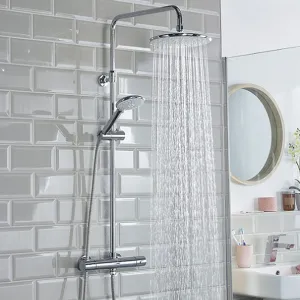 Bristan Buzz Rigid Riser Bar Shower Mixer in Luminance Chrome - BUZ2 SHXDIVCTFF C