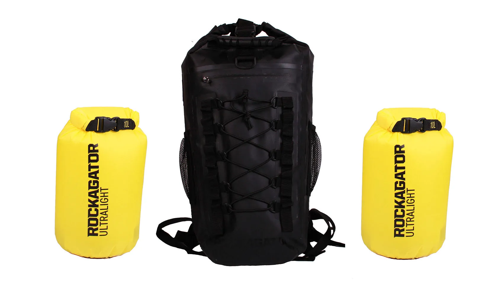 BUNDLE SPECIAL Rockagator Hydric Series 40 Liter Covert Waterproof Backpack & 2 DRY BAGS