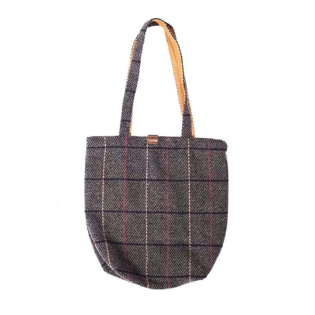 Check Tweed Shopper Bag