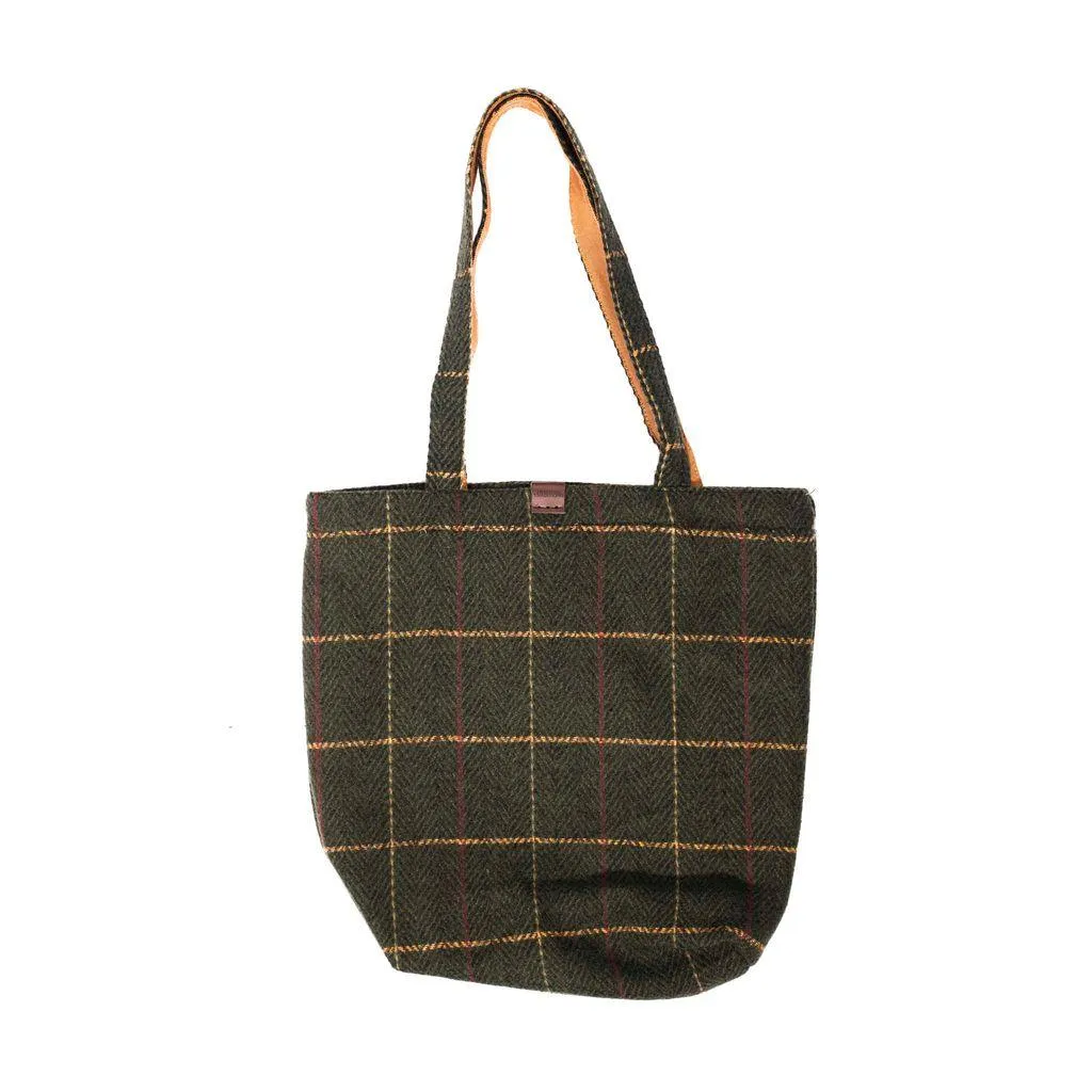 Check Tweed Shopper Bag