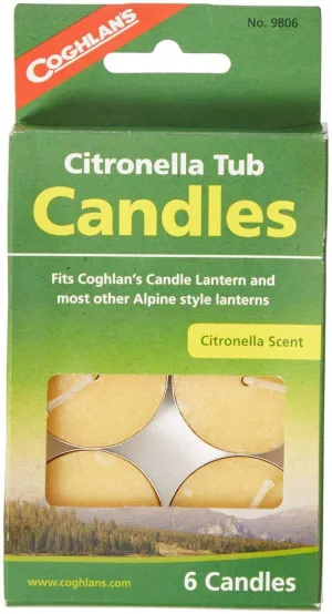 Coghlans Citronella Tub Candles 6 Pack