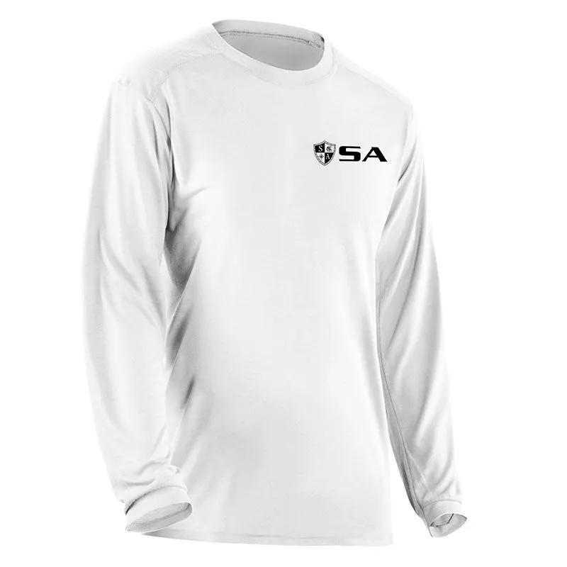 Cotton Long Sleeve Shirt | White | Bass Strike Zone