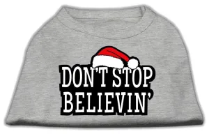 Don't Stop Believin' Screenprint Shirts Grey L (14)