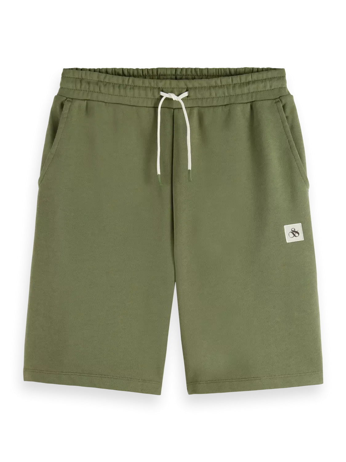 Essential Logo Badge Sweat Shorts (Olive) - 178387_300