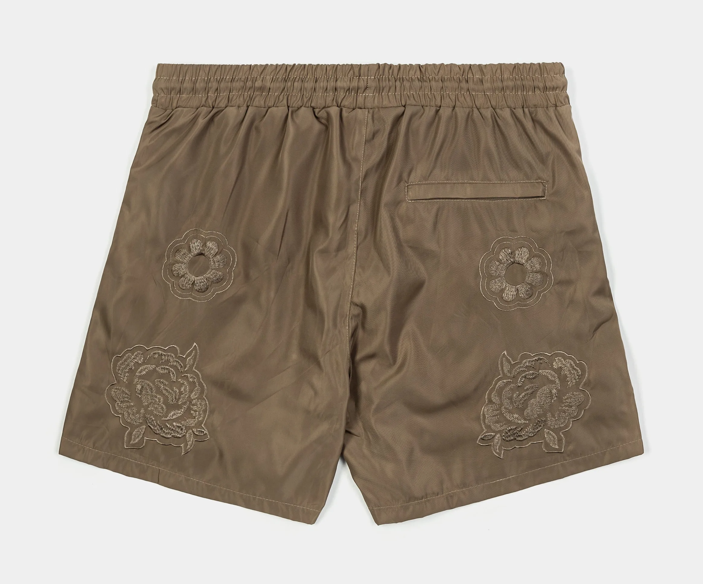 Floral Paisley Hybrid Mens Shorts (Taupe)