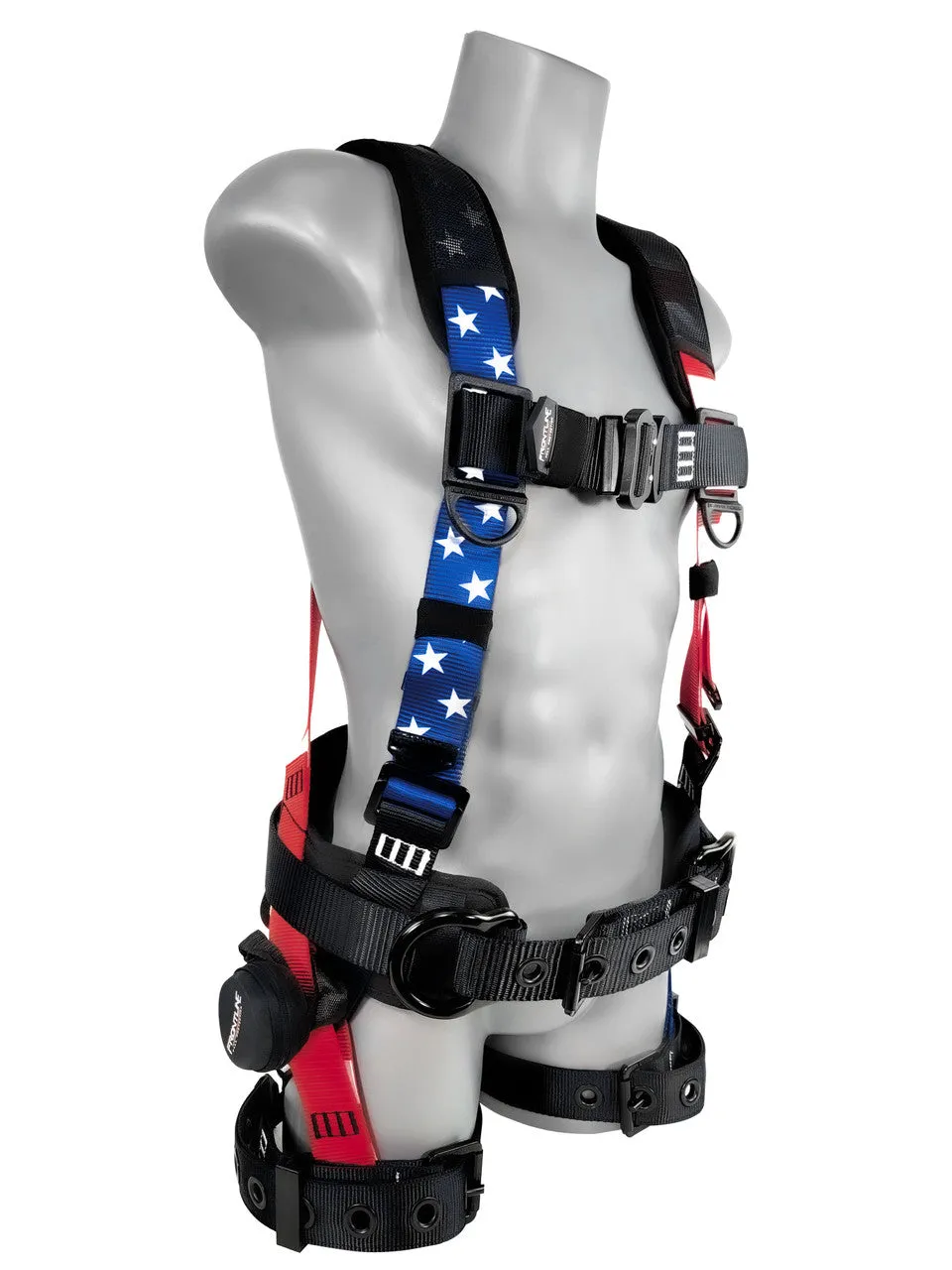 Frontline 110CTB-AM American Style Full Body Harness with Aluminum Hardware and Suspension Trauma Straps S