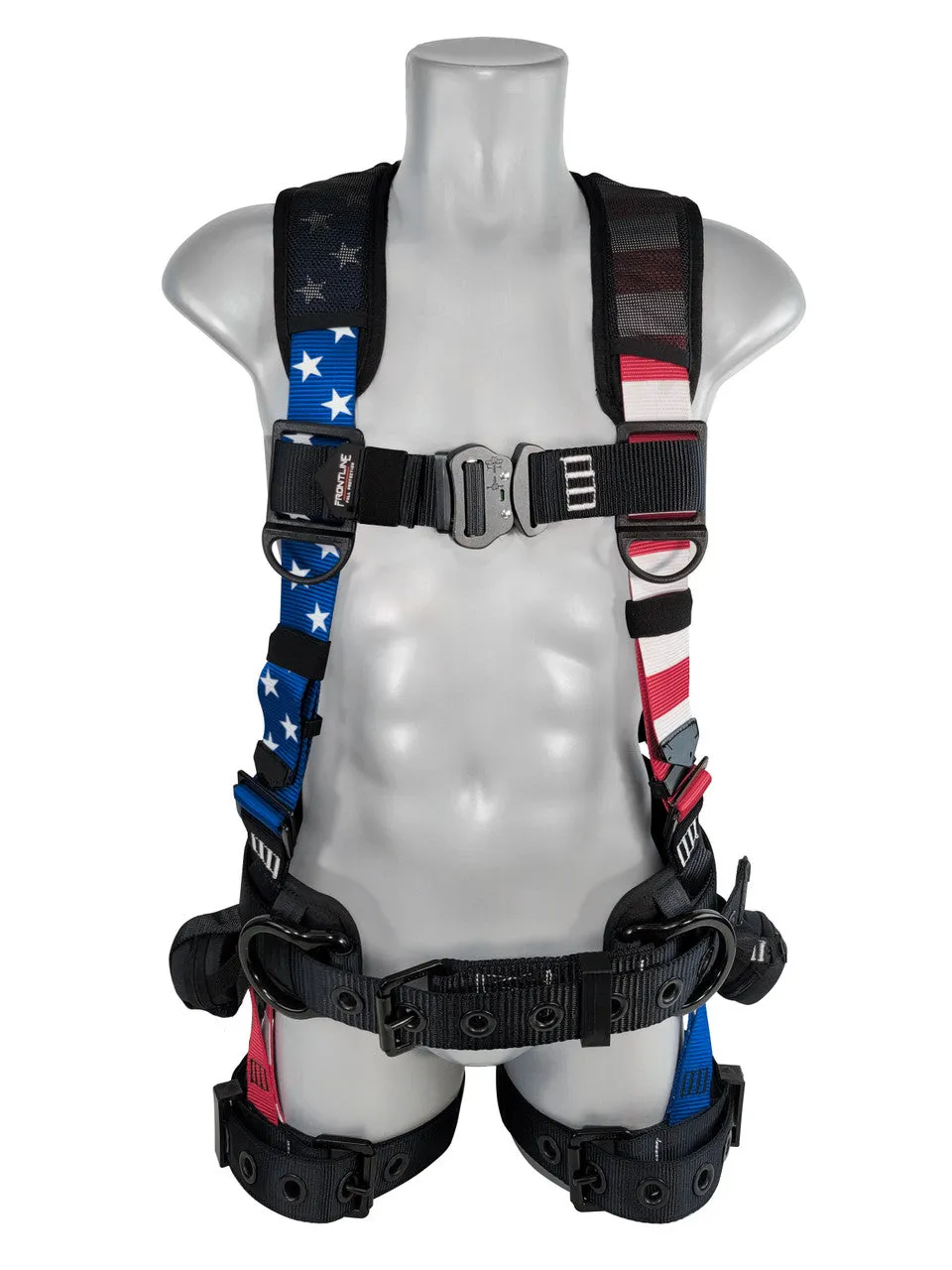 Frontline 110CTB-AM American Style Full Body Harness with Aluminum Hardware and Suspension Trauma Straps S