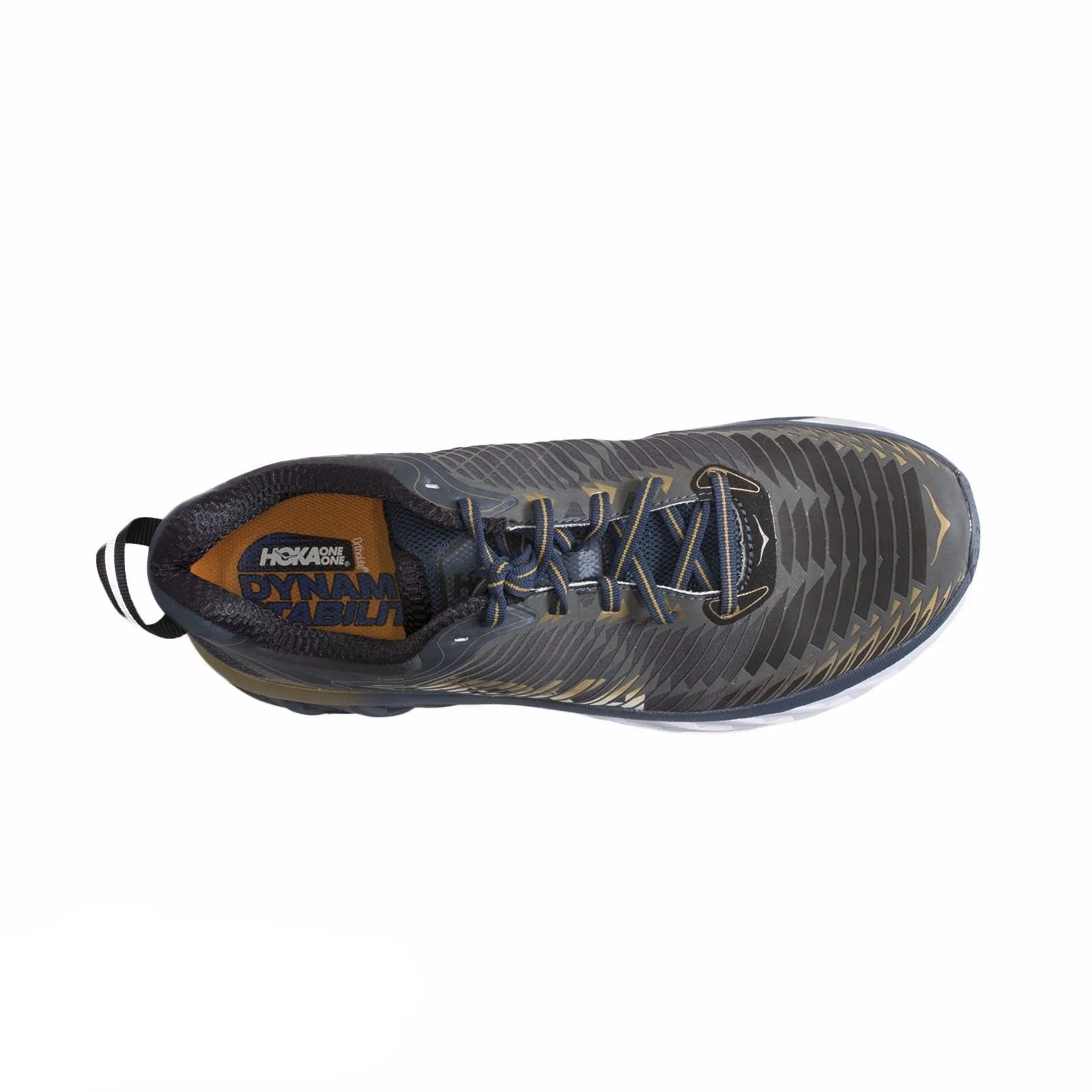 Hoka Arahi Midnight Navy Metallic Gold Shoes