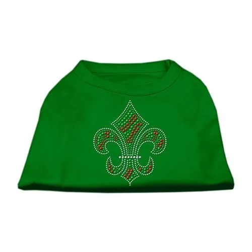 Holiday Fleur de Lis Rhinestone Shirts Emerald Green XL (16)