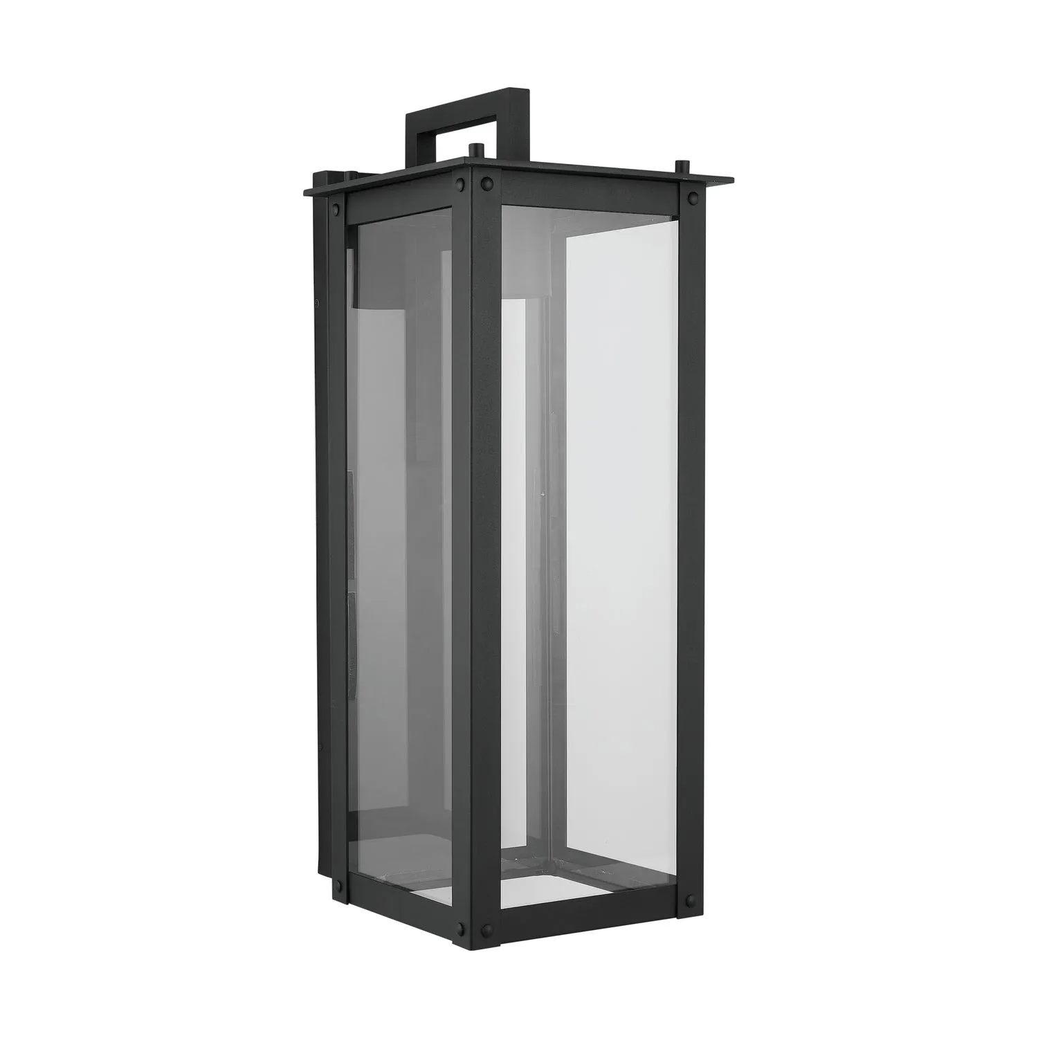 Hunt Coastal Outdoor Wall Lantern - Large 29" - Black - Night Sky