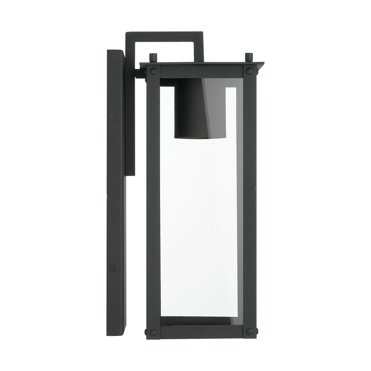 Hunt Coastal Outdoor Wall Lantern - Small 15" - Black - Night Sky