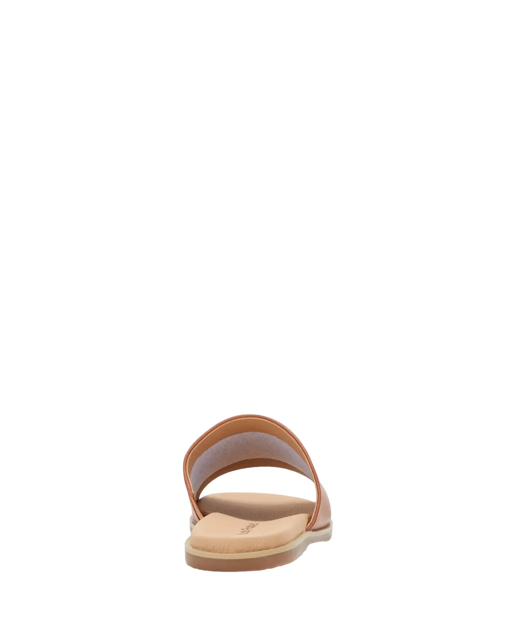 Hush Puppies Womens Paradise Slip On Leather Slides Dark Tan Sandals