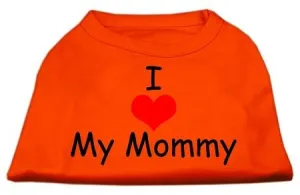 I Love My Mommy Screen Print Shirts Orange XL (16)