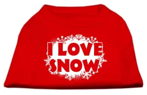 I Love Snow Screenprint Shirts Red XXXL (20)