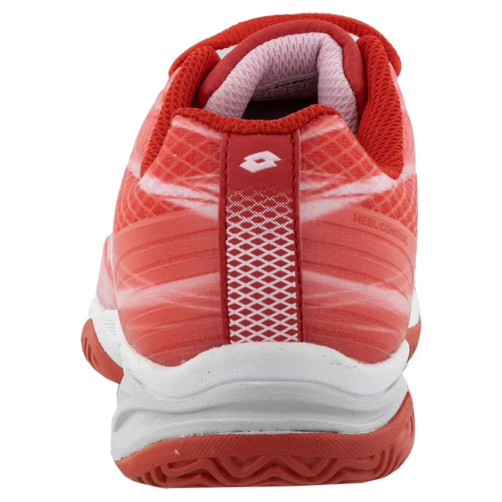 Juniors` Mirage 300 Speed Tennis Shoes Pink Cherry and All White