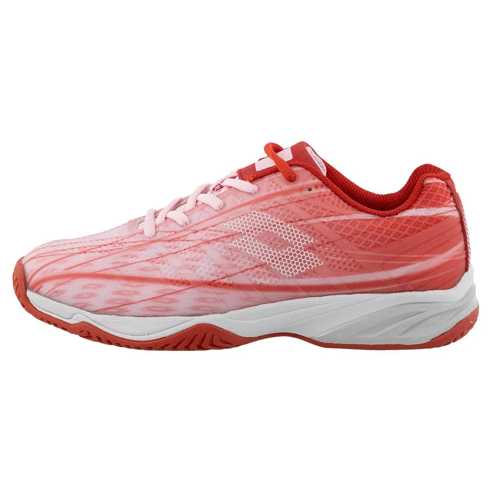 Juniors` Mirage 300 Speed Tennis Shoes Pink Cherry and All White