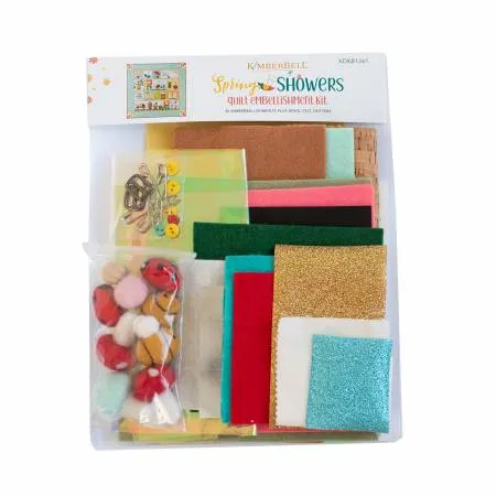 Kimberbell Spring Showers Quilt - Designs, embellishment kits and fabrics