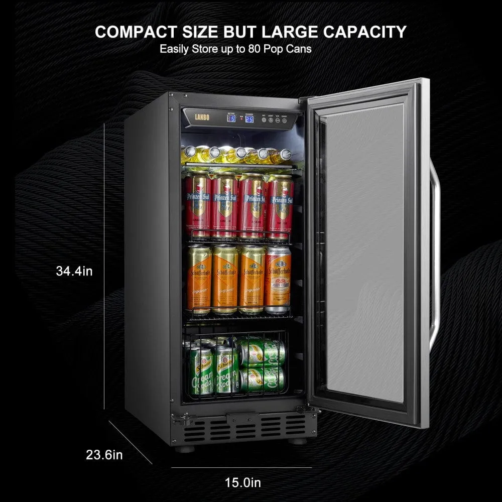 Lanbo 70 Cans Stainless Steel Beverage Coolers LB80BC