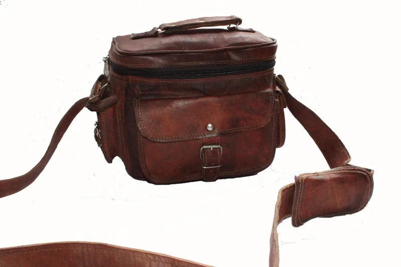 Leather CrossBody Camera Bag