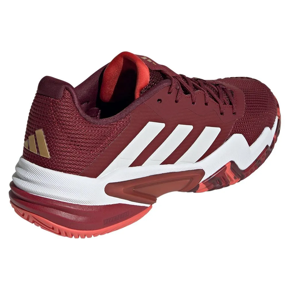 Mens Barricade 13 Tennis Shoes Team College Burgundy 2 and White