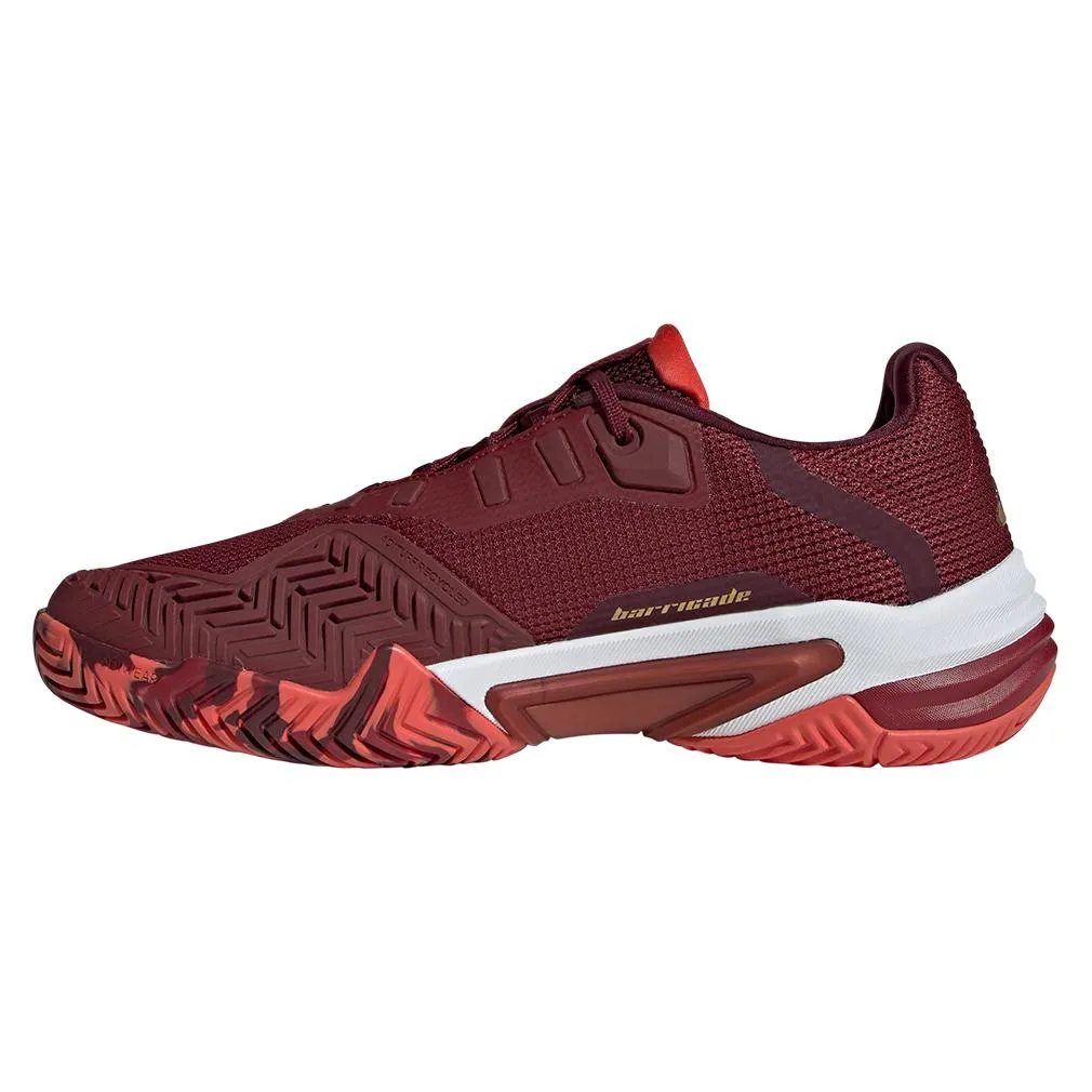 Mens Barricade 13 Tennis Shoes Team College Burgundy 2 and White