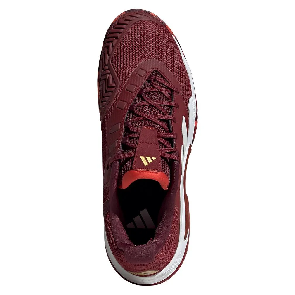 Mens Barricade 13 Tennis Shoes Team College Burgundy 2 and White