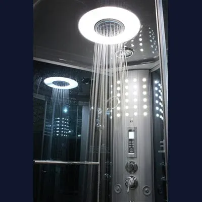 Mesa WS-801L 1 Person Corner Steam Shower - 42"L x 42"W x 85"H (Blue Glass)