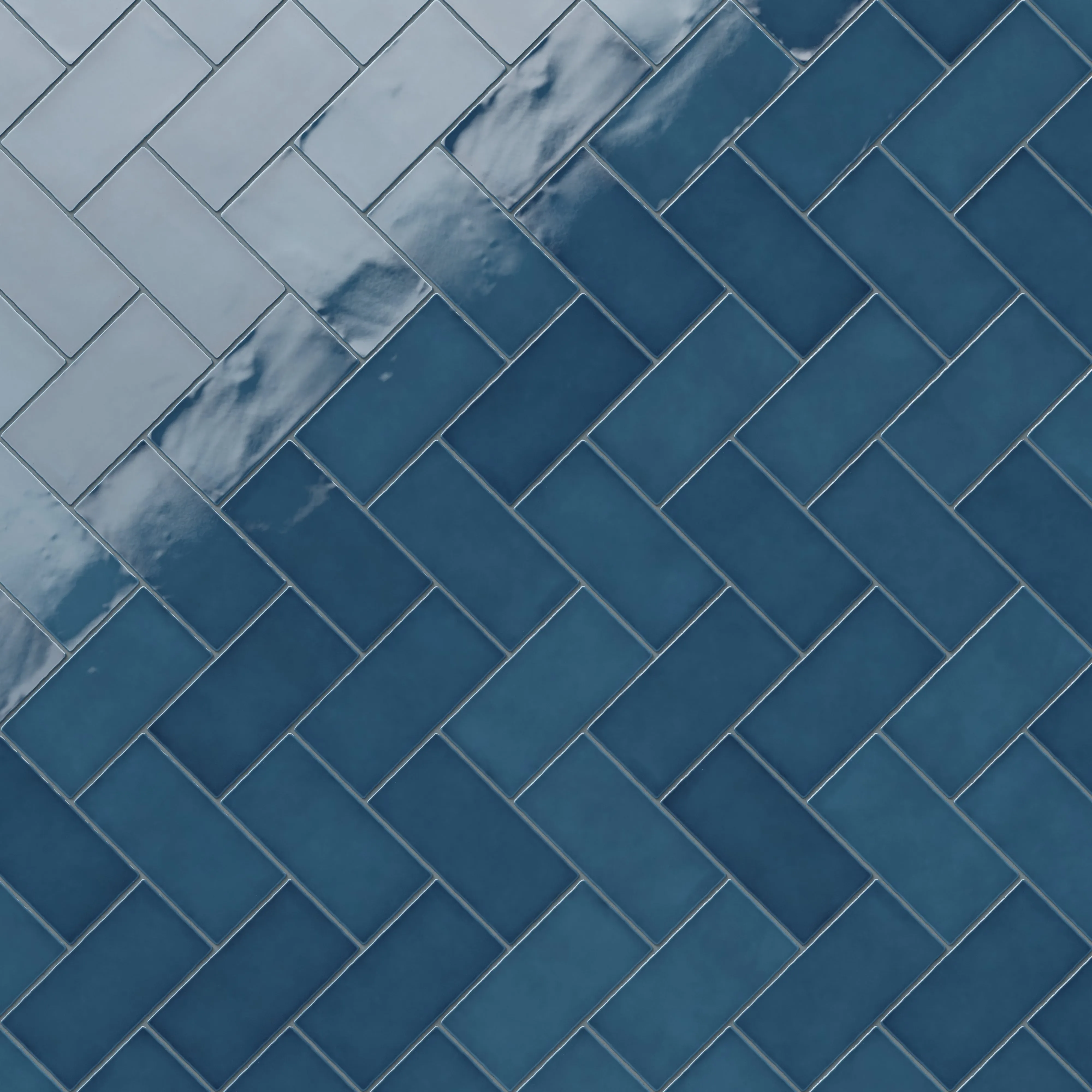 Mikayla 2.5x5 Glossy Ceramic Tile in Cerulean