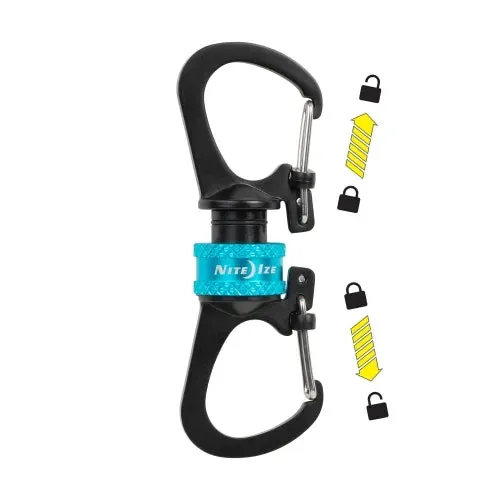 NiteIze Slidelock® 360° Magnetic Locking Dual Carabiner