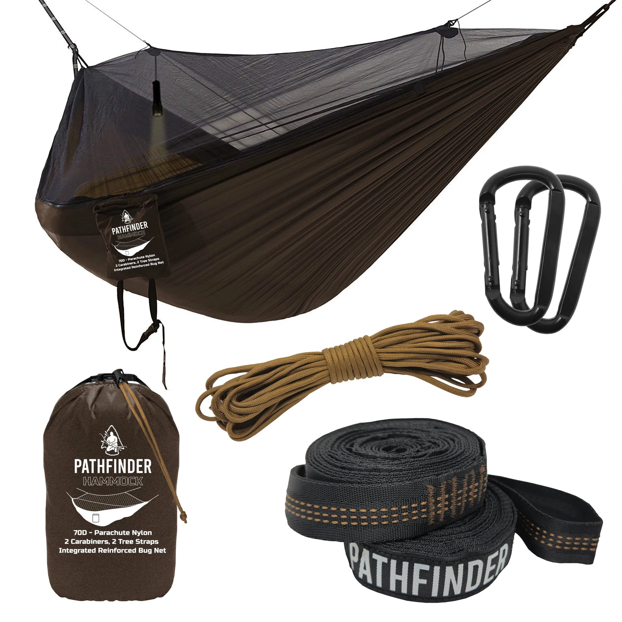 Pathfinder Nylon Tarp & Hammock Combo - Earth Brown