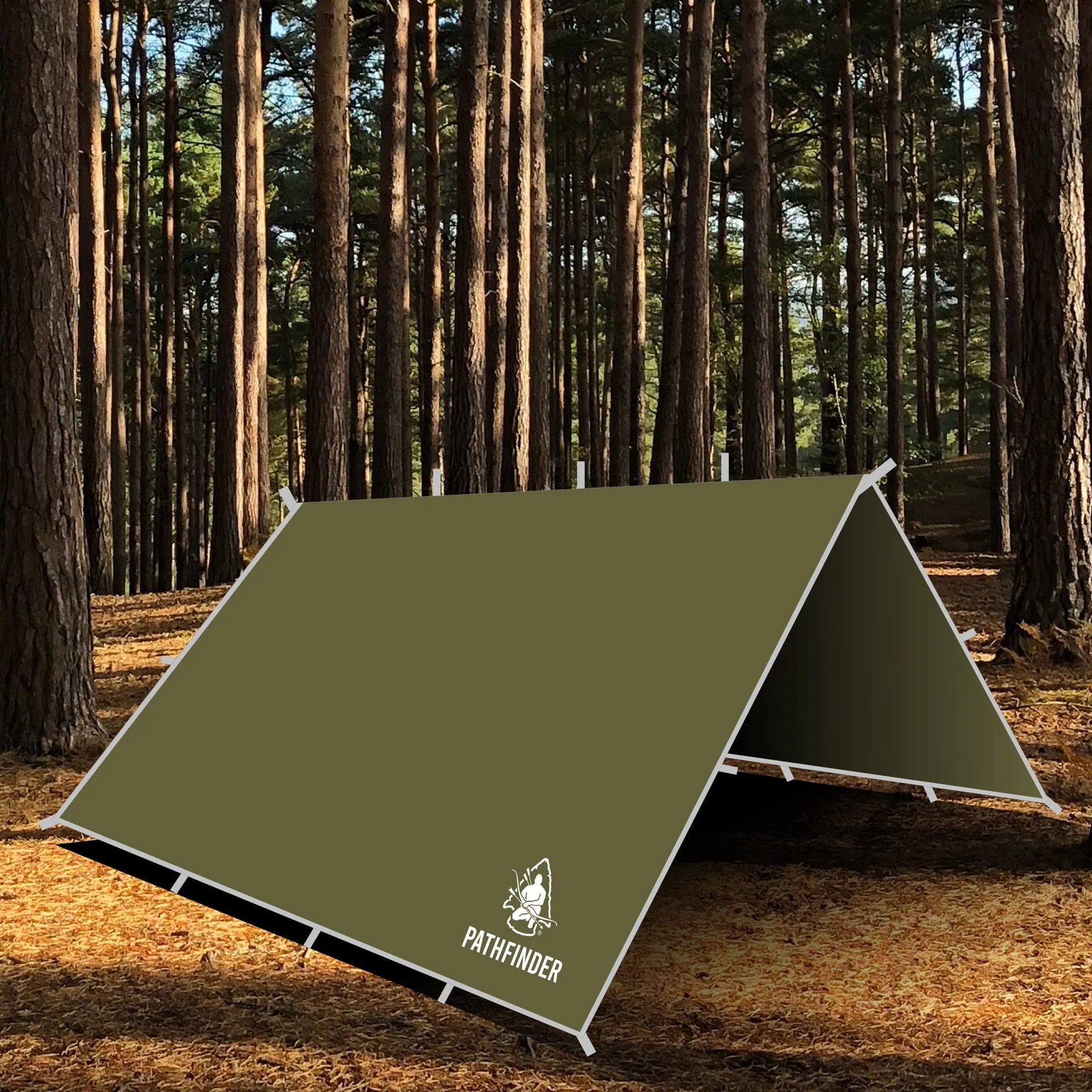 Pathfinder Nylon Tarp & Hammock Combo - OD Green