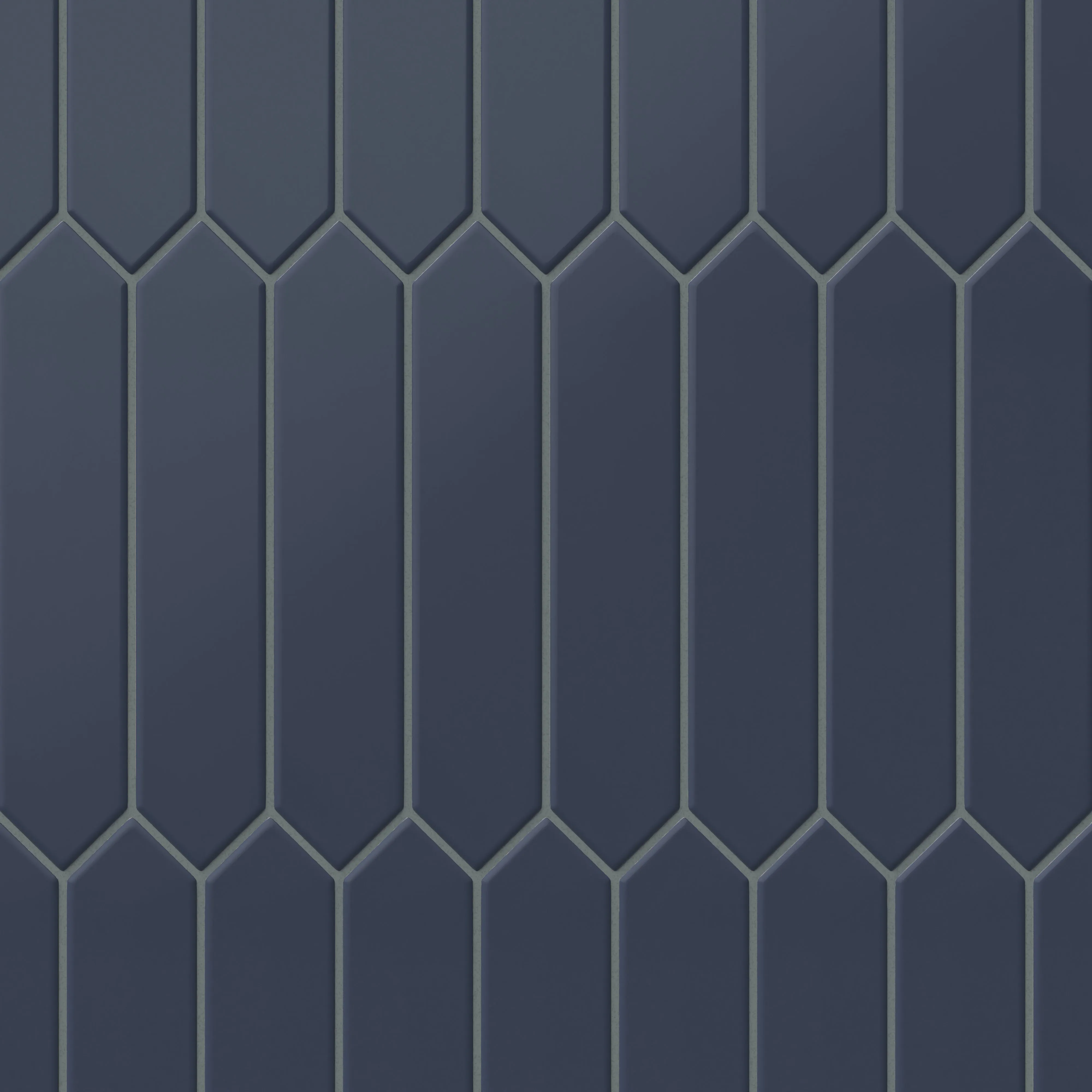 Reagan 2x10 Matte Ceramic Picket Tile in Navy