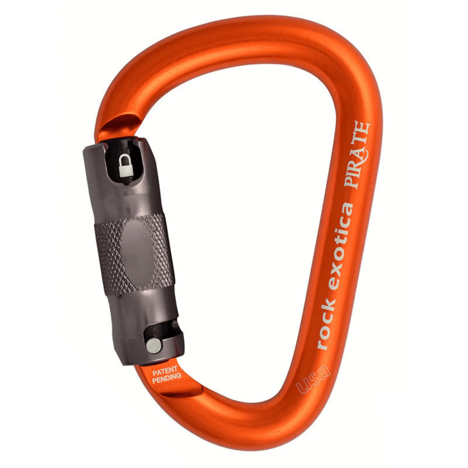 Rock Exotica Carabiner Pirate Auto Lock Gold & Orange