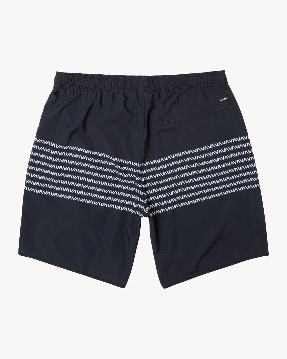 RVCA Yogger Stretch Athletic Shorts 17" - Black/White