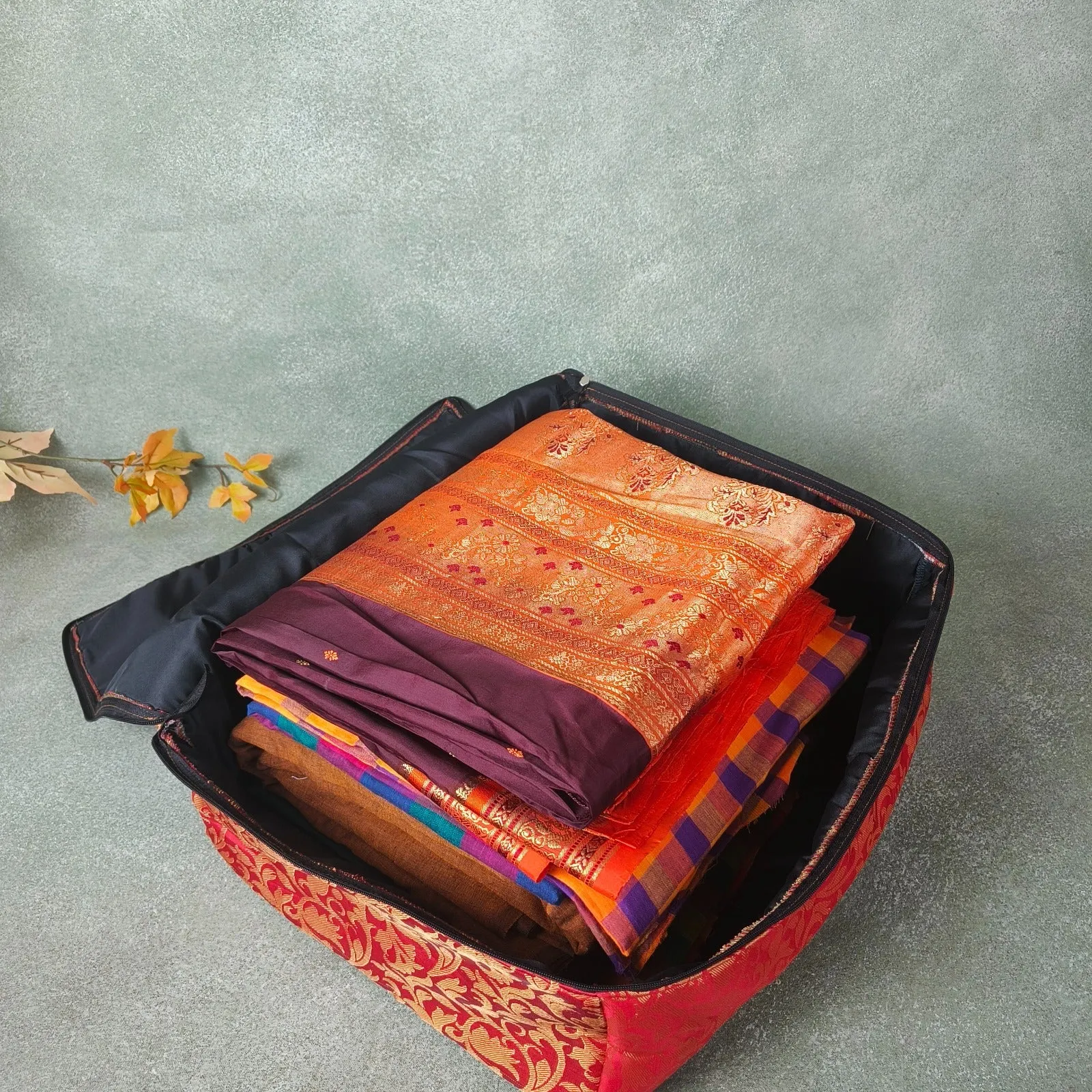 Saree Storage Bags Blue Anthemoin Prints Design