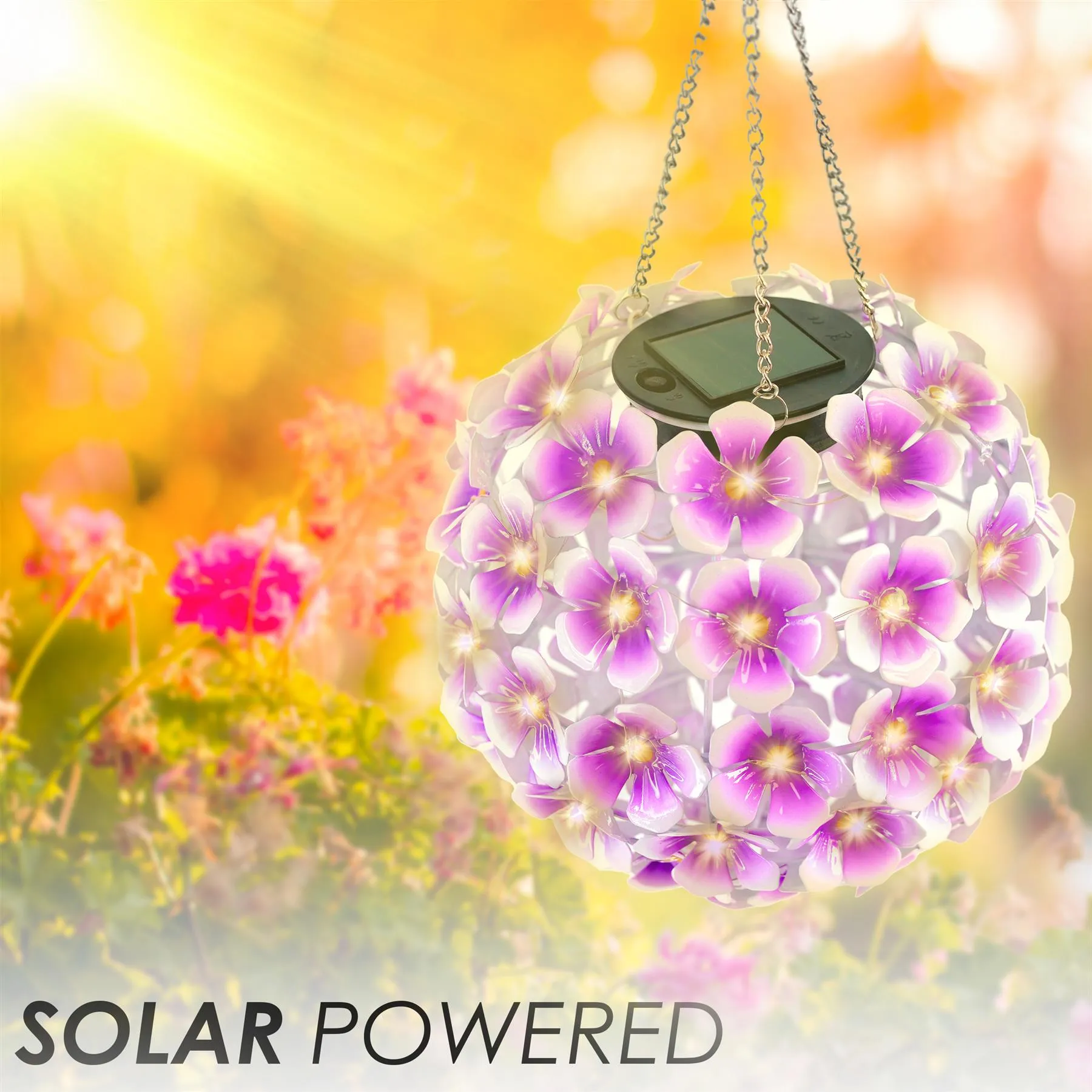 Solar Hanging Flower Ball Light