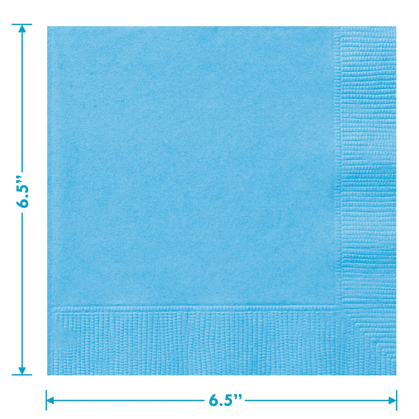 Solid Pale Blue Paper Dinner Plates and Luncheon Napkins for Blue Party Supplies and Baby Shower Decorations (Serves 16)