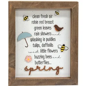 Spring Shadowbox Sign