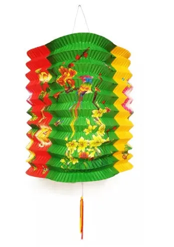 Tri Coloured Traditional Paper Lanterns - Mooncake/Mid Autumn Festival Lanterns