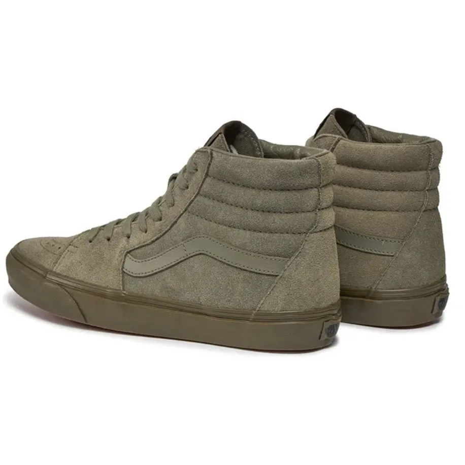 Vans Men's SK8-Hi Mono Suede Shoes - Olive Green