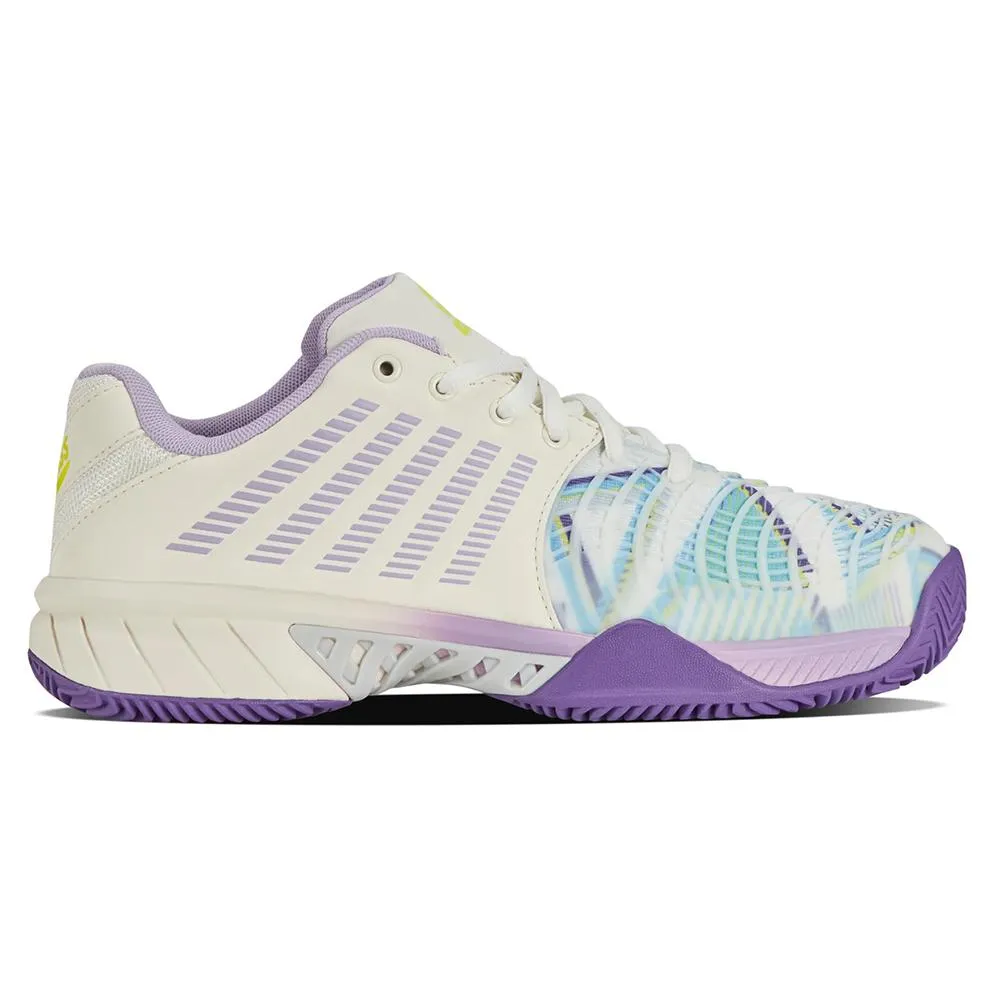 Women's Express Light 3 Padel Shoes Snow White and Purple Heat